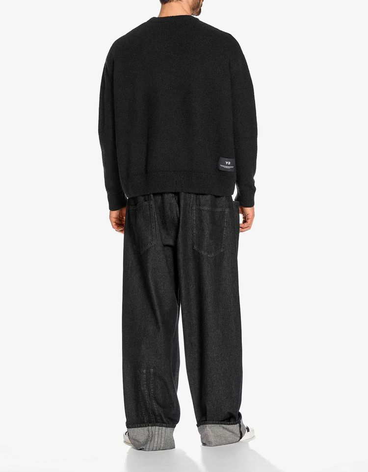 Y-3 Black Chito Graphic Knitted Sweater image 7