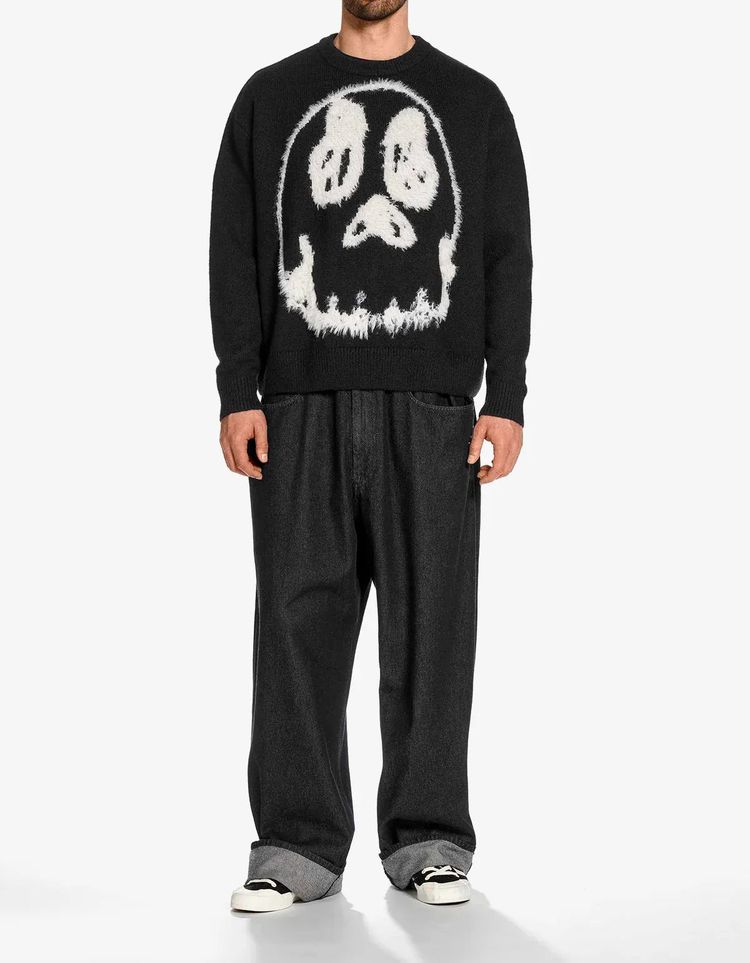 Y-3 Black Chito Graphic Knitted Sweater image 5