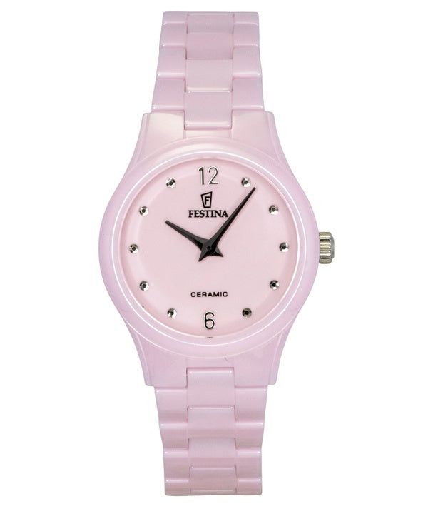 Festina Ceramic Pink Dial Quartz F20751-2 Women's Watch obraz 1