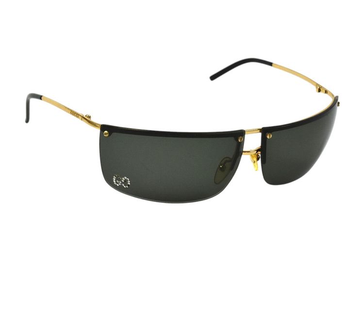 Gucci Gucci Dark Navy Blue Gold Strass Rhinestone Logo Rimless Sunglasses GG2653 product image