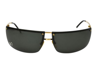 Gucci Dark Navy Blue Gold Strass Rhinestone Logo Rimless Sunglasses GG2653 3