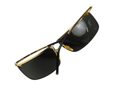 Gucci Dark Navy Blue Gold Strass Rhinestone Logo Rimless Sunglasses GG2653 4