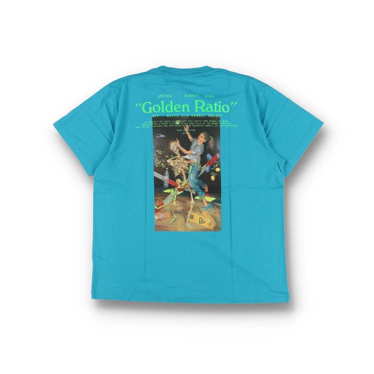 Off-White Blue Pascal Painting Golden Ratio Logo Oversized T-Shirt