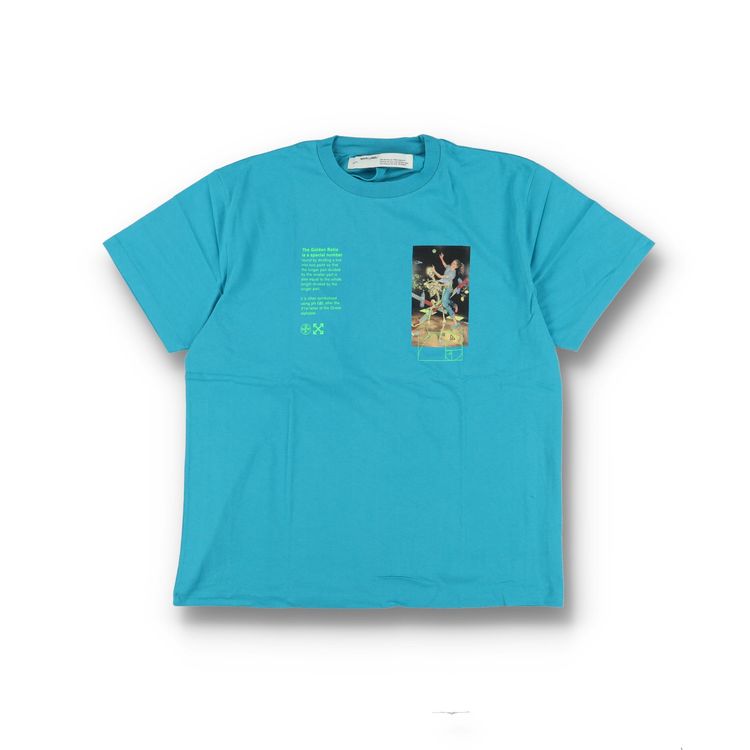 Off-White Blue Pascal Painting Golden Ratio Logo Oversized T-Shirt 8