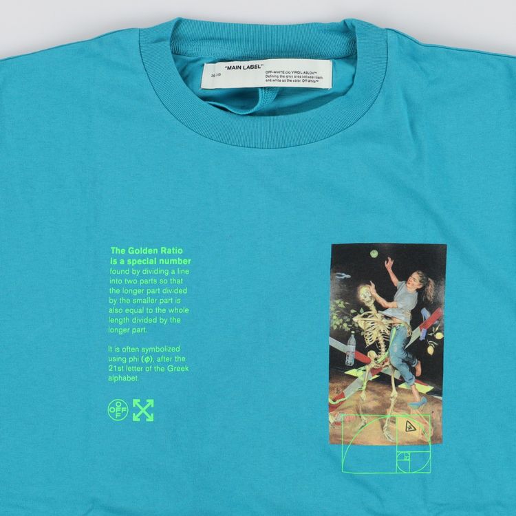 Off-White Blue Pascal Painting Golden Ratio Logo Oversized T-Shirt 6