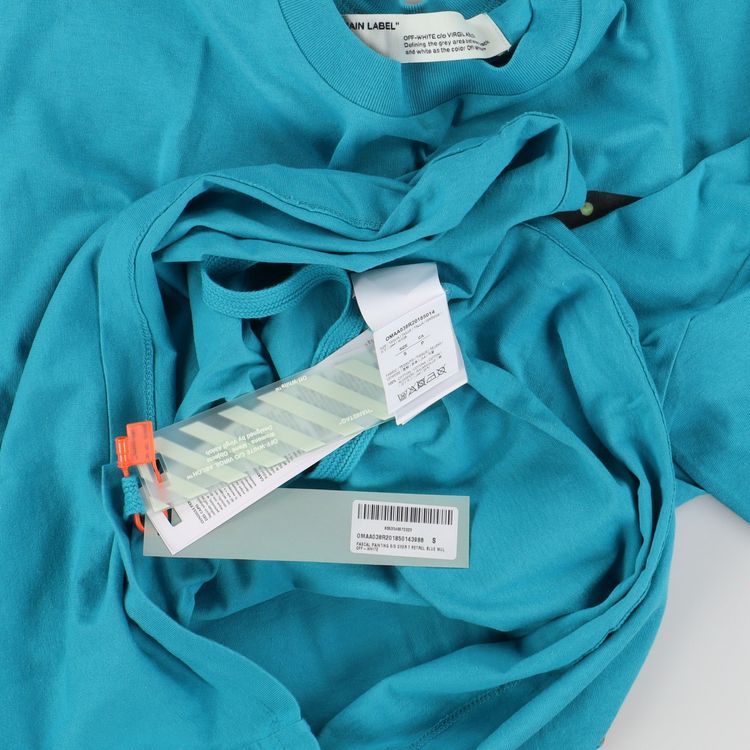 Off-White Blue Pascal Painting Golden Ratio Logo Oversized T-Shirt 5