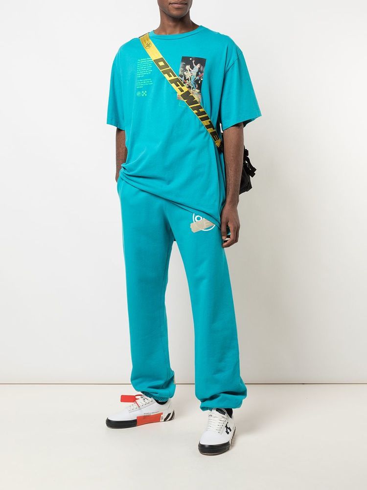 Off-White Blue Pascal Painting Golden Ratio Logo Oversized T-Shirt 4