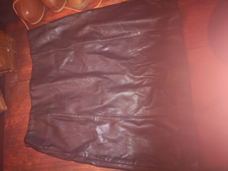 Brown Leather Skirt image 1