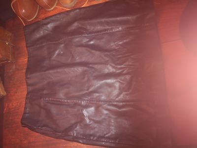 Brown Leather Skirt