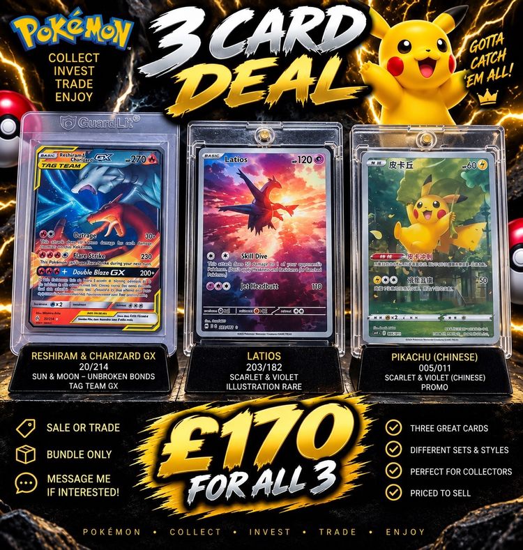 Immagine di Pokémon Trading Cards 3 Card Deal 1