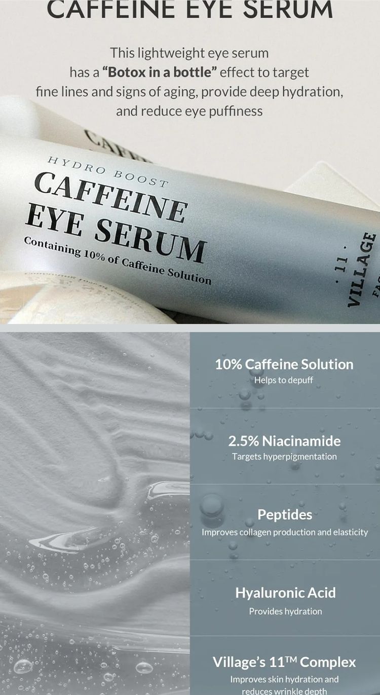 [Village11 Factory] Hydro Boost Caffeine Eye Serum 10ml image 2