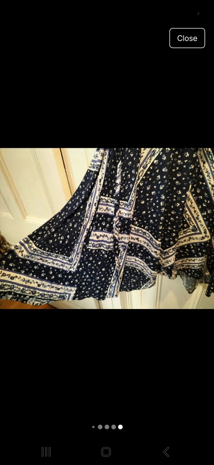 Principles Blue & White Floral Calf Length Short Sleeve Dress - Size 16 image 6