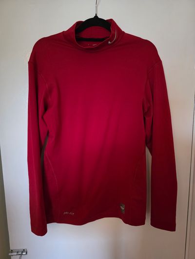 Nike Pro Combat Red Long Sleeve Top