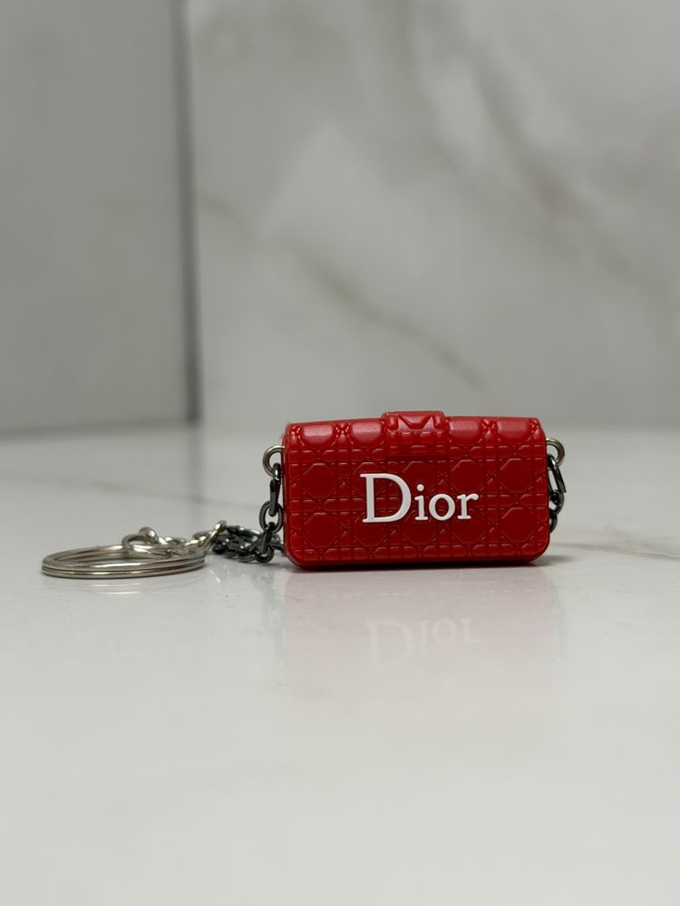 Custom made Dior Red Keychain Bag Charm