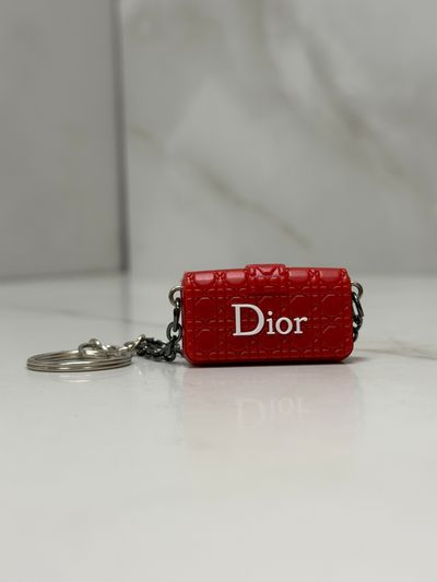 Custom made Dior Red Keychain Bag Charm