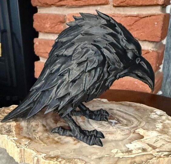 Black Bird Figurine Sculpture image 3