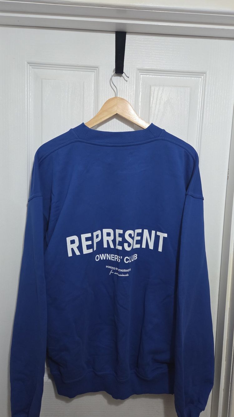 Represent Owners Club Blue Sweatshirt Mens Large obraz 1