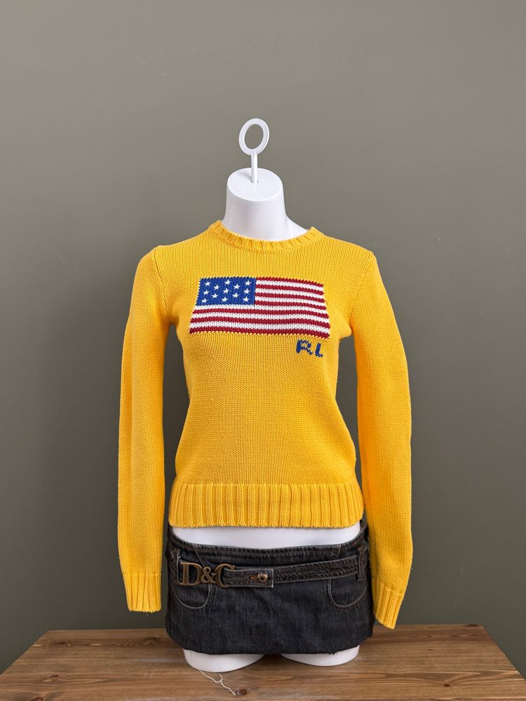 Ralph Lauren Yellow Knit Jumper (XS)