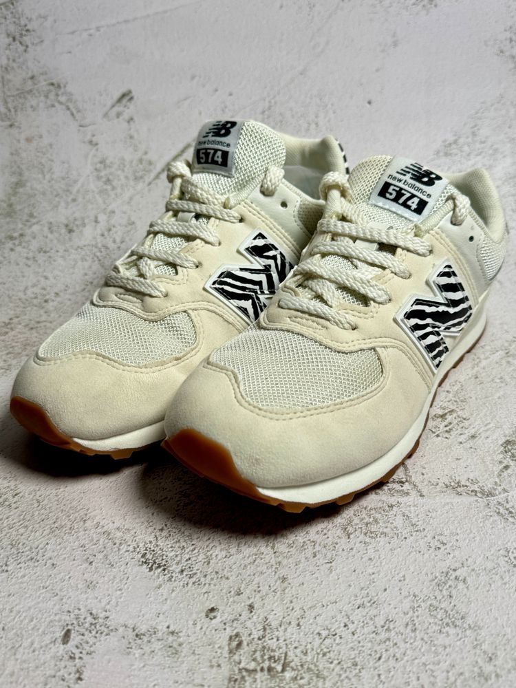 New Balance 574 Sneakers - Sea Salt Zebra image 2