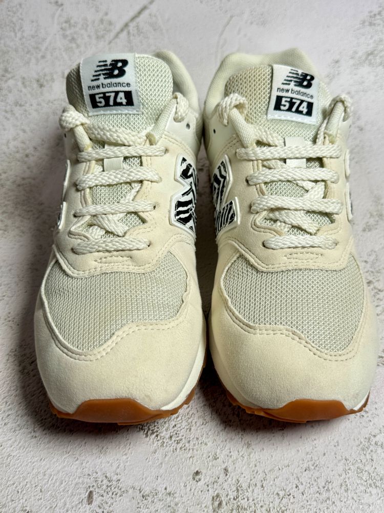 New Balance 574 Sneakers - Sea Salt Zebra image 5