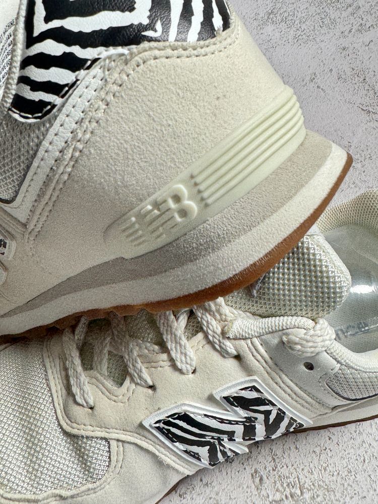 New Balance 574 Sneakers - Sea Salt Zebra image 3