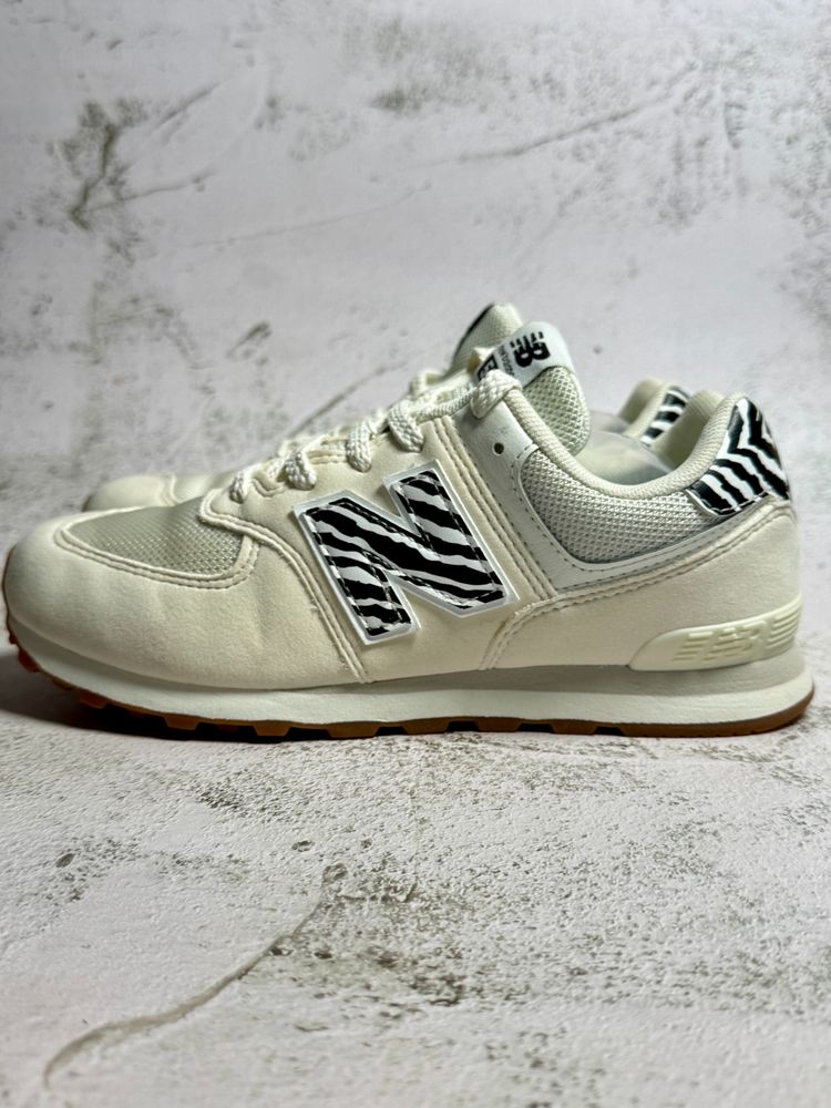 New Balance 574 Sneakers - Sea Salt Zebra image 4