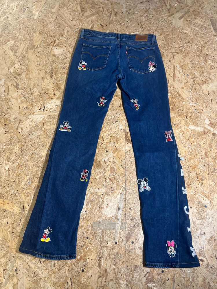 Blue Jeans With Mickey Mouse Patches 2