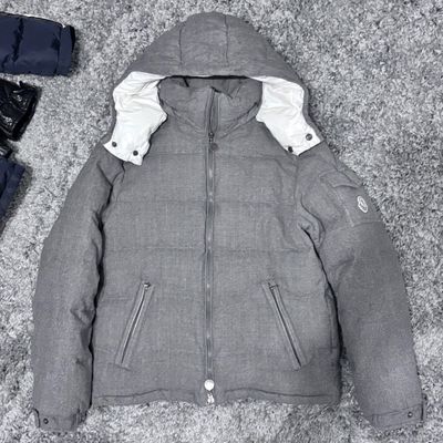 Age 14 (19.5) Moncler MONTGENERVE Grey Padded Jacket With Hood