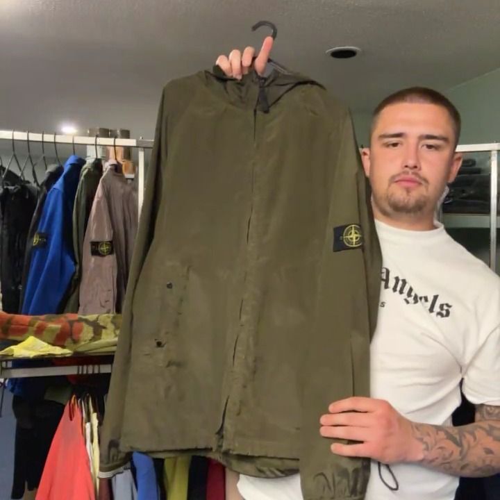 Stone Island si khaki nylon shimmer jacket xl product image