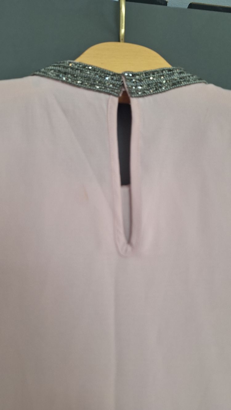 Primark Pink Blouse With Beaded Neckline 2