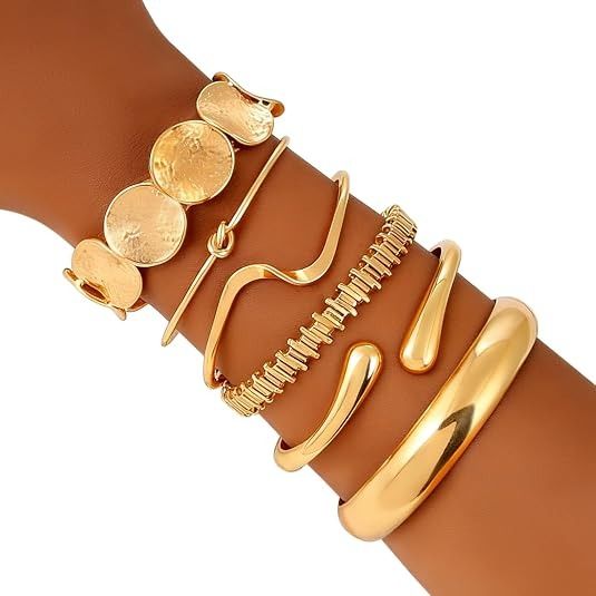 Gold-Tone Bracelets Set