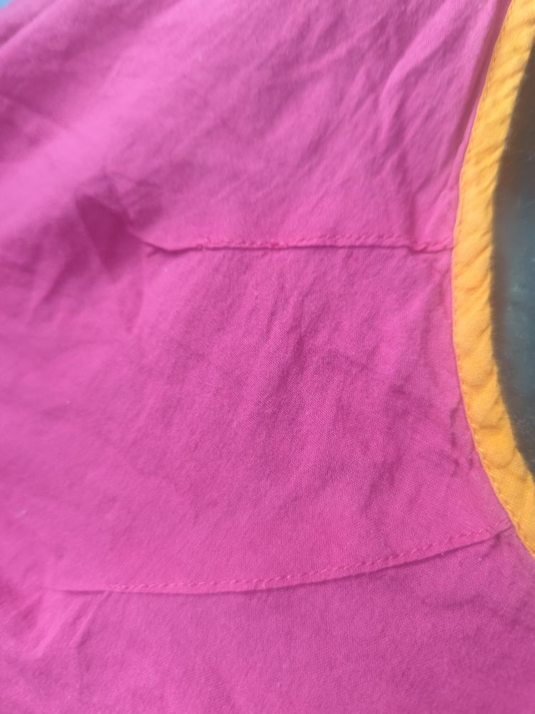 Tranquillo Pink Top With Orange Trim image 2