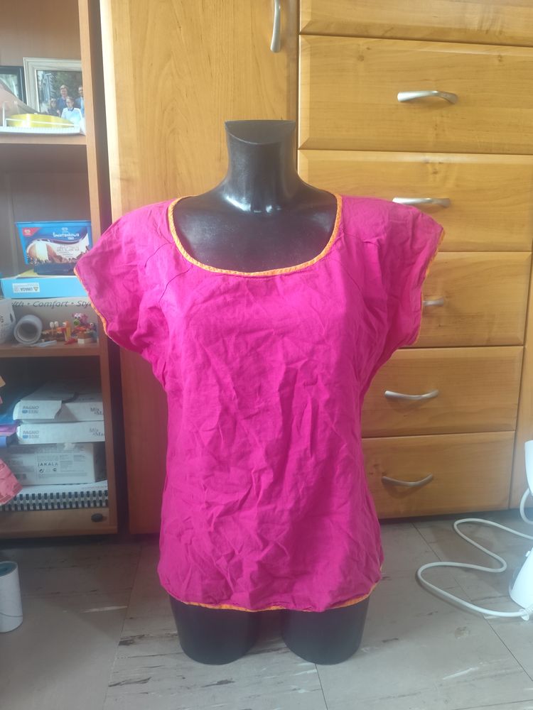 Tranquillo Pink Top With Orange Trim image 1