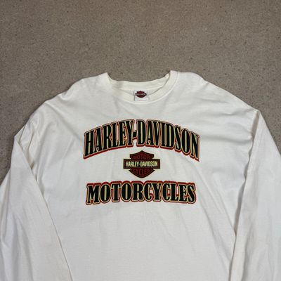 Harley Davidson Long Sleeve T Shirt XL White Colourway 2008 Sandy Utah