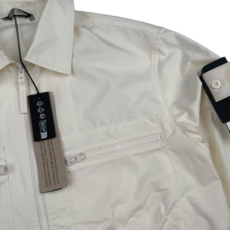 Stone Island 2024 Ivory O-Ventile Ghost Piece Overshirt - Small image 9