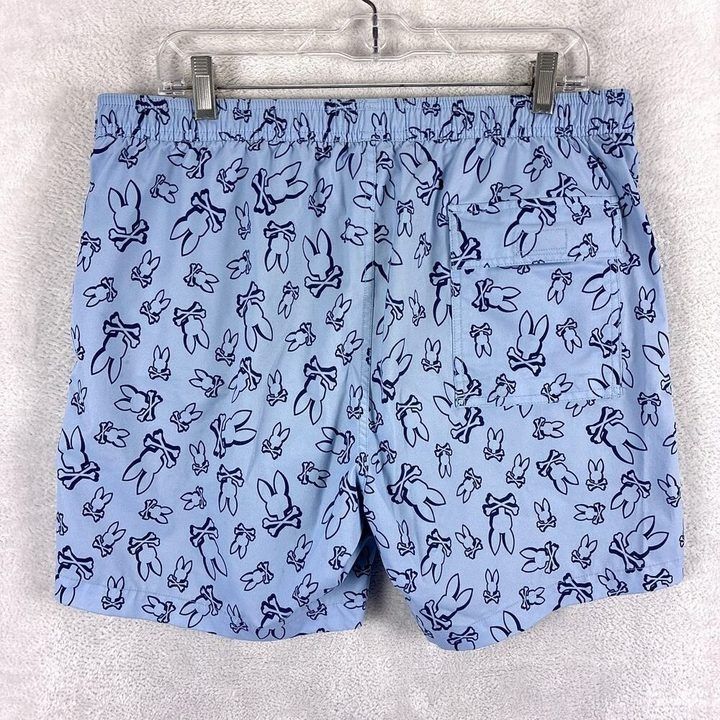 Psycho Bunny Blue Shorts With Bunny Print obraz 1