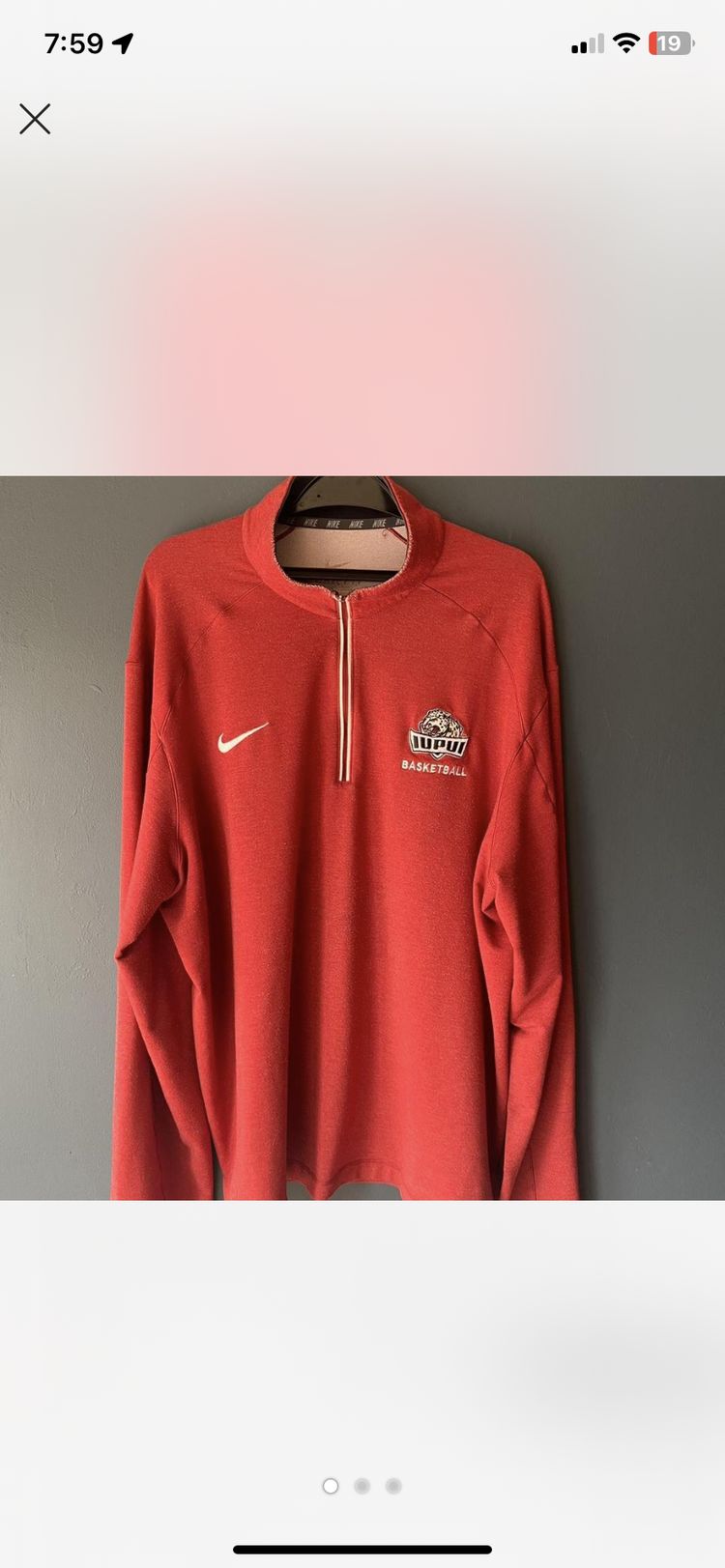 Men’s Nike 1/4 zip image 1
