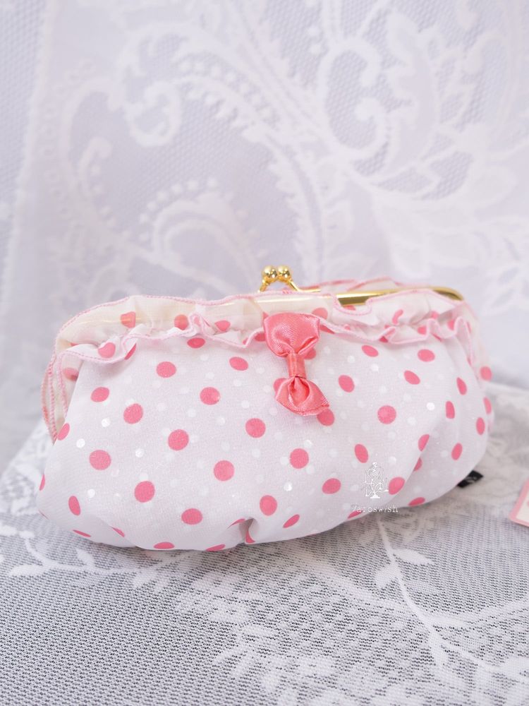 SWIMMER POLKA DOT FRILL PURSE image 1