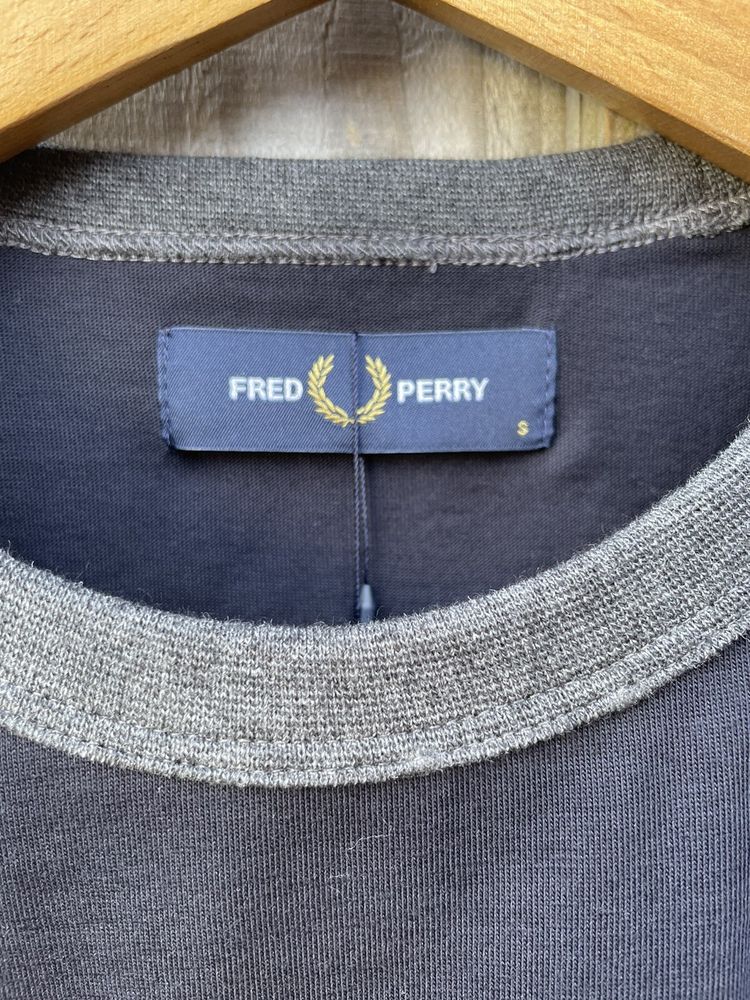 Fred Perry Sportswear Embroidered Logo Ringer T Shirt Tee Navy Small Brand New image 3