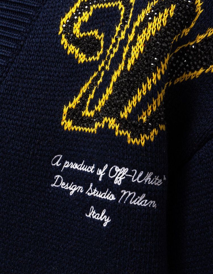 Off-White Blue Moon Phase Varsity Cardigan 10