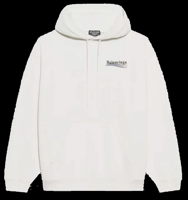 Balenciaga Political Campaign Logo Hoodie White imagen 3