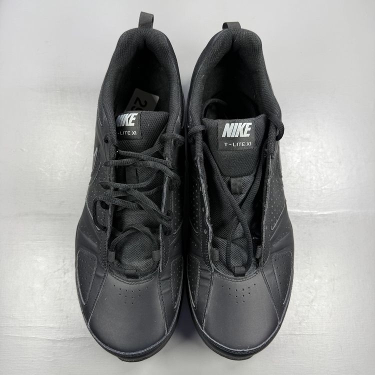 Nike T-Lite XI Size UK 12 Black Metallic Silver Lace Up Mens Trainers 616544-007 image 3