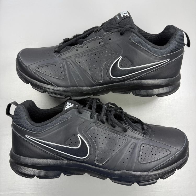 Immagine di Nike T-Lite XI Size UK 12 Black Metallic Silver Lace Up Mens Trainers 616544-007 1