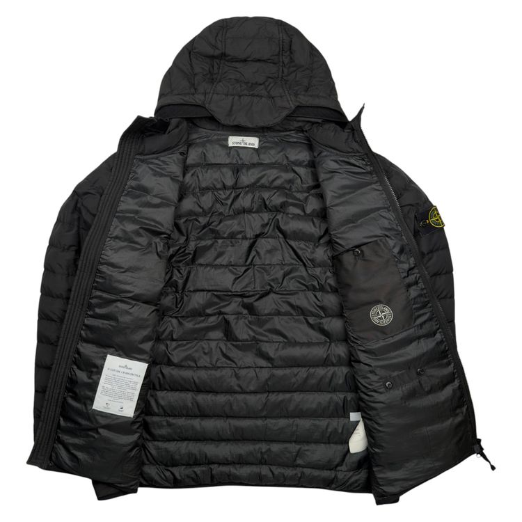 A/W 21 Stone Island O-Cotton / R-Nylon Tela Down Puffer Jacket - Black imagen 10
