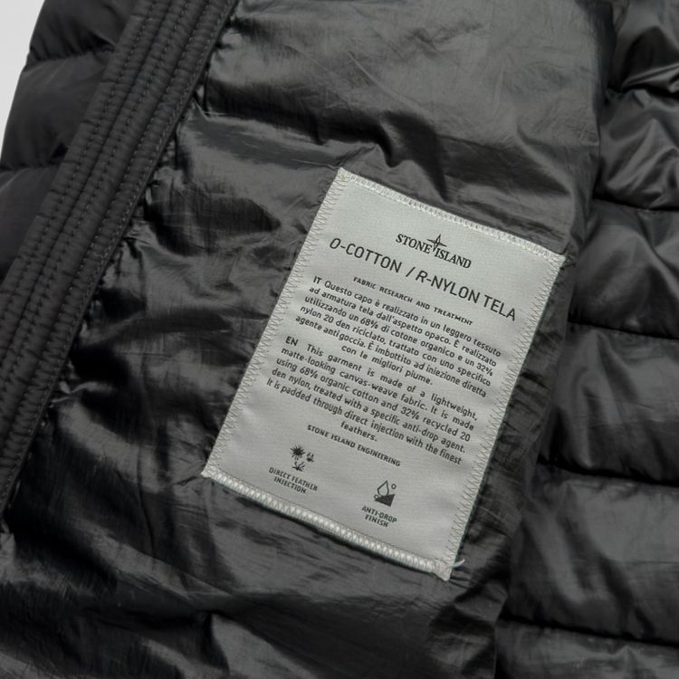 A/W 21 Stone Island O-Cotton / R-Nylon Tela Down Puffer Jacket - Black imagen 7