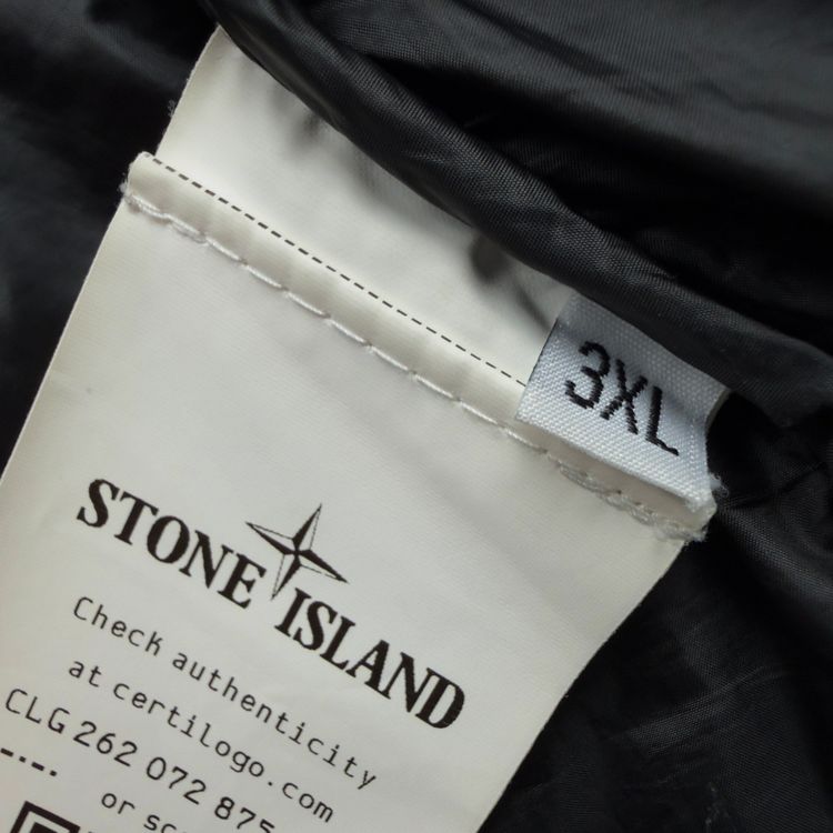 A/W 21 Stone Island O-Cotton / R-Nylon Tela Down Puffer Jacket - Black imagen 3