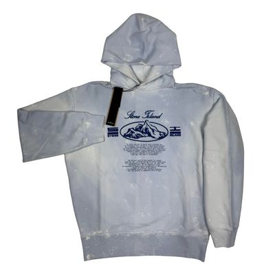 Sudadera con capucha Stone Island Organic Cotton Fleece Ice celeste - talla S/M/L