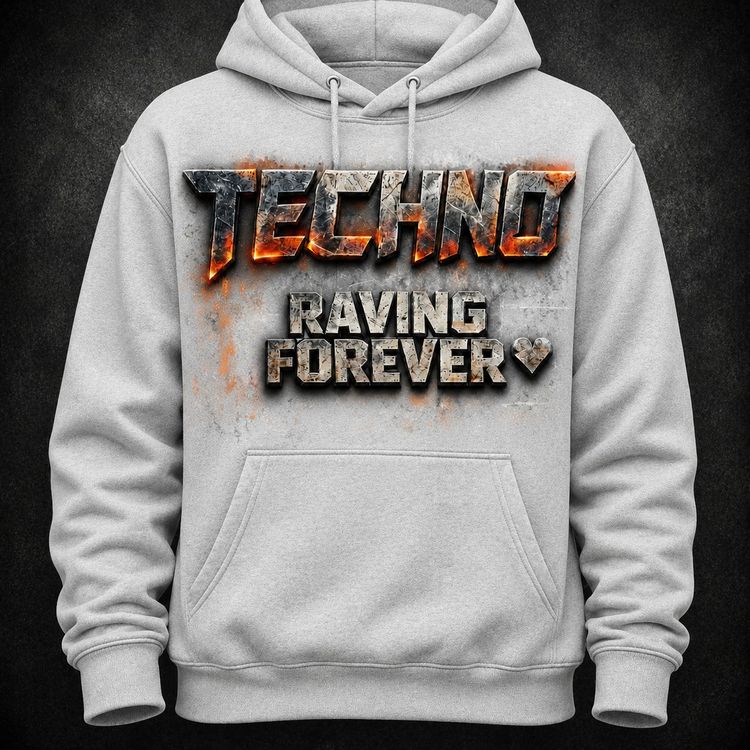 Techno Raving Forever Hoodie image 3