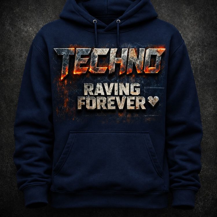 Techno Raving Forever Hoodie image 1