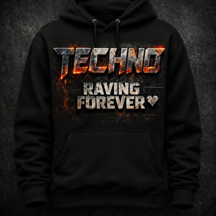 Techno Raving Forever Hoodie image 2